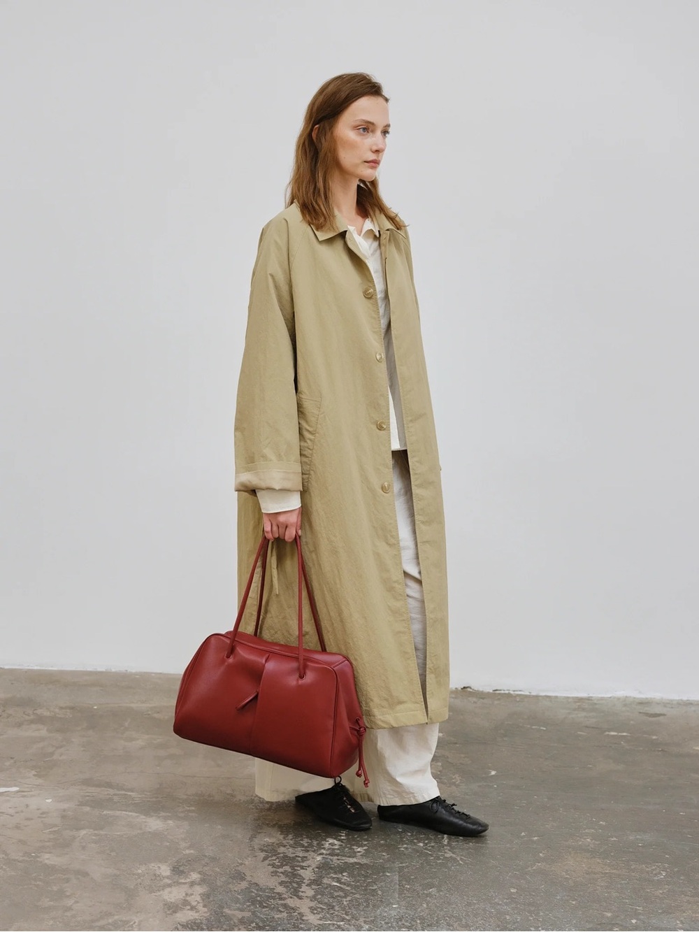 Olend Vegan Leather Brooklyn Bag in Cherry Red - Picture 3 of 8